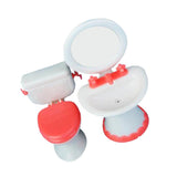 Maxbell Doll House Dollhouse Furniture Bathroom Set Toilet and Sink for 12inch dolls
