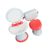 Maxbell Doll House Dollhouse Furniture Bathroom Set Toilet and Sink for 12inch dolls