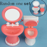 Maxbell Doll House Dollhouse Furniture Bathroom Set Toilet and Sink for 12inch dolls