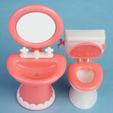 Maxbell Doll House Dollhouse Furniture Bathroom Set Toilet and Sink for 12inch dolls