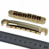 Maxbell Gold Bridge Tailpiece+Sealed Humbucker Pickup Set+Guitar Output Jack