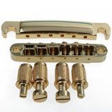 Maxbell Gold Bridge Tailpiece+Sealed Humbucker Pickup Set+Guitar Output Jack