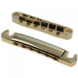 Maxbell Gold Bridge Tailpiece+Sealed Humbucker Pickup Set+Guitar Output Jack