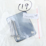 Maxbell 4xChrome Neck Plate w/ Screws For Fender Strat Electric Guitar