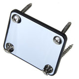 Maxbell 4xChrome Neck Plate w/ Screws For Fender Strat Electric Guitar