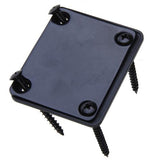 Maxbell 6xBlack Neck Plate w/ Screws For Fender Strat Electric Guitar