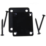 Maxbell 6xBlack Neck Plate w/ Screws For Fender Strat Electric Guitar