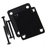 Maxbell 6xBlack Neck Plate w/ Screws For Fender Strat Electric Guitar