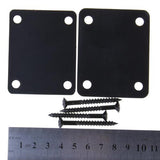 Maxbell 6xBlack Neck Plate w/ Screws For Fender Strat Electric Guitar