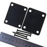 Maxbell 6xBlack Neck Plate w/ Screws For Fender Strat Electric Guitar