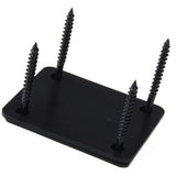 Maxbell 6xBlack Neck Plate w/ Screws For Fender Strat Electric Guitar