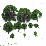Maxbell 3 Set 12pc,10pc,11pc Model Green Tree Train Railway Scenery Landscape Scale 1:50