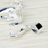 Maxbell 20pcs Silver Plate Pendant Pinch Bails 12mm - 13mm - Aladdin Shoppers