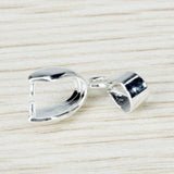 Maxbell 2x 20 Silver Plated Charm Pendant Pinch Clip Bail Connector DIY Findings 2 Sizes