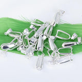 Maxbell 8x20pcs Silver Plate Pendant Pinch Bails 0.9 inch