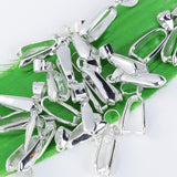Maxbell 2 Size 40 Silver Plated Pendant Pinch Bails DIY Necklace Jewelry Making Findings