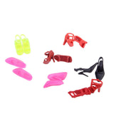 Maxbell 11 Pairs High Heel Shoes Boots Sandals For Dolls
