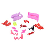 Maxbell 11 Pairs High Heel Shoes Boots Sandals For Dolls