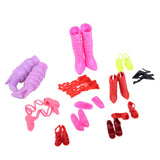 Maxbell 11 Pairs High Heel Shoes Boots Sandals For Dolls