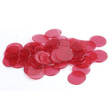 Maxbell 300pcs Set 3 Colors 3/4" Poker Counter Clear Transparent Plastic Bingo Chips