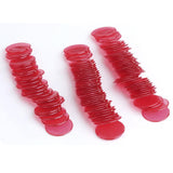 Maxbell 1.9CM Clear Red & Blue Count Bingo Chips Markers Game Cards Kids Party
