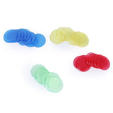 Maxbell 300pcs Set 3 Colors 3/4" Poker Counter Clear Transparent Plastic Bingo Chips