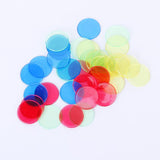 Maxbell 1.9CM Clear Red & Blue Count Bingo Chips Markers Game Cards Kids Party