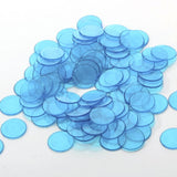 Maxbell 1.9CM Clear Red & Blue Count Bingo Chips Markers Game Cards Kids Party