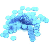 Maxbell 1.9CM Clear Red & Blue Count Bingo Chips Markers Game Cards Kids Party