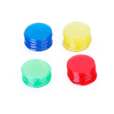 Maxbell 300pcs Set 3 Colors 3/4" Poker Counter Clear Transparent Plastic Bingo Chips