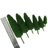 Maxbell 18 Pcs Model Cypress Trees and Model Landscape Trees DIY Layout Accessories