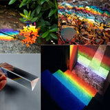 Maxbell 10cm Optical Glass Triple Triangular Prism Physics Teaching Light