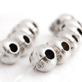 Maxbell 8x10pcs Tibet Silver Skull Spacer Beads DIY Accessories for Necklace Bracelets