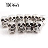 Maxbell 15x10pcs Tibet Silver Skull Spacer Beads DIY Accessories for Necklace Bracelets