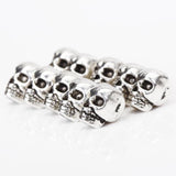 Maxbell 15x10pcs Tibet Silver Skull Spacer Beads DIY Accessories for Necklace Bracelets