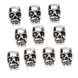 Maxbell 40x10pcs Tibet Silver Skull Spacer Beads DIY Accessories for Necklace Bracelets