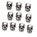 Maxbell 30x10pcs Tibet Silver Skull Spacer Beads DIY Accessories for Necklace Bracelets
