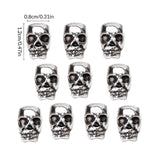 Maxbell 15x10pcs Tibet Silver Skull Spacer Beads DIY Accessories for Necklace Bracelets