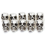 Maxbell 40x10pcs Tibet Silver Skull Spacer Beads DIY Accessories for Necklace Bracelets
