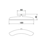 Maxbell Chrome Clamshell Tailpiece Plate for 5 String Banjo+Single Leg Banjo Armrest