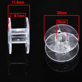 Maxbell 6x5pcs Clear Plastic Spools Bobbins for Brother Sewing Machine