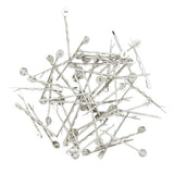 Maxbell 14x50pcs DIY Pins Hair Clips w/ 8mm Pad Silver Tone