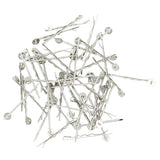 Maxbell 14x50pcs DIY Pins Hair Clips w/ 8mm Pad Silver Tone