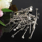 Maxbell 14x50pcs DIY Pins Hair Clips w/ 8mm Pad Silver Tone