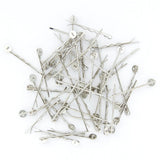 Maxbell 14x50pcs DIY Pins Hair Clips w/ 8mm Pad Silver Tone