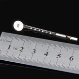 Maxbell 14x50pcs DIY Pins Hair Clips w/ 8mm Pad Silver Tone