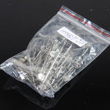 Maxbell 14x50pcs DIY Pins Hair Clips w/ 8mm Pad Silver Tone