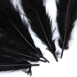 Maxbell 50 Black +50 Natural Beautiful Rooster Feather Hat DIY Costume Craft 2-6.5''