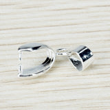 Maxbell 2x 20 Silver Plated Charm Pendant Pinch Clip Bail Connector DIY Findings 2 Sizes