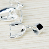 Maxbell 2 Size 40 Silver Plated Pendant Pinch Bails DIY Necklace Jewelry Making Findings
